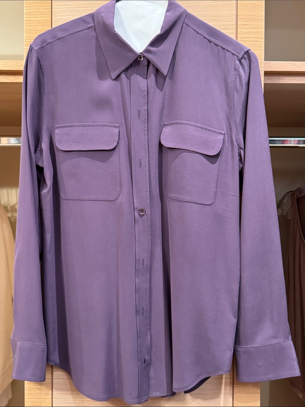 Equipment Lavender Purple Silk Button-Up Blouse